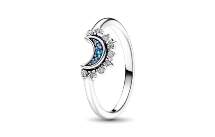 Женские кольца Pandora, серебро 925, синие/серебристые