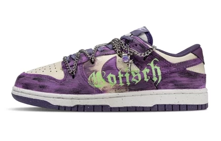 Nike Dunk Dark Purple Thorn Cushioning, Wear Resistant Low top Skateboard Shoes Women's Purple фиолетовый