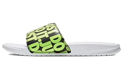Женские шлёпанцы Nike Benassi JDI Print, салатовые