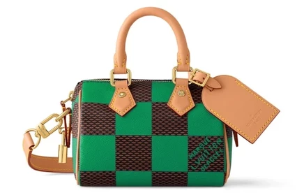 Женская сумка Louis Vuitton Nano Speedy, зеленая