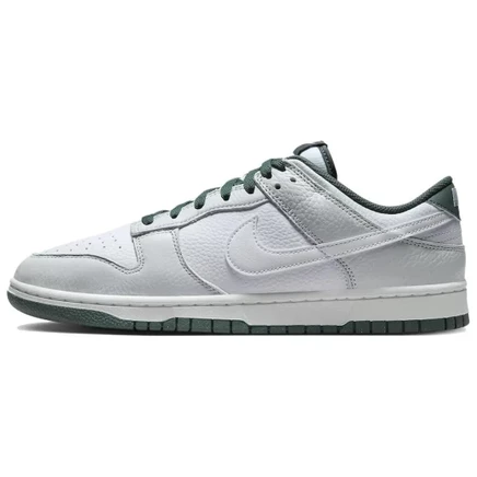 Мужские кроссовки Nike Dunk Low Retro, бело-серо-зеленые