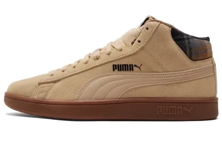 Мужские кеды Puma Smash V2 Mid Wtr, клетчатые, серые
