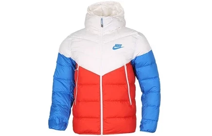 Мужской пуховик Nike, красно-сине-белый