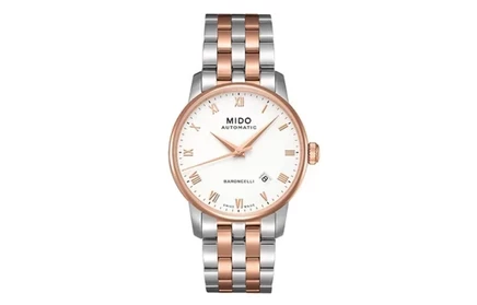 Мужские механические часы Mido Baroncelli, белые
