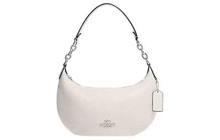 Женская сумка на плечо Coach Crescent из кожи, белая
