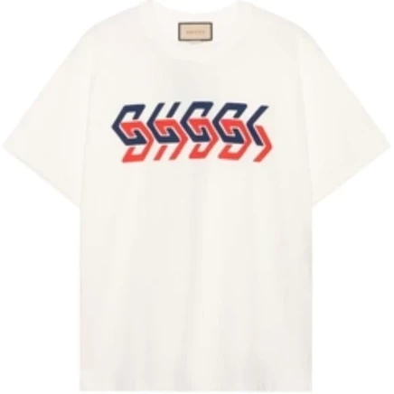 Мужская футболка Gucci Mirror Print, бежевая