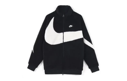 Женская куртка Nike Swoosh, двусторонняя, чёрная