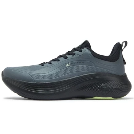 361° Slip Resistant Abrasion Resistant Low top Casual Running Shoes Men's Gray Black smoky obsidian black