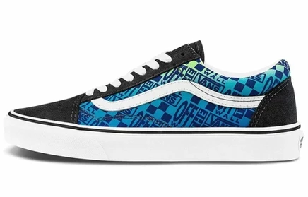 Мужские кеды Vans Old Skool Logo Flame, темно-синие