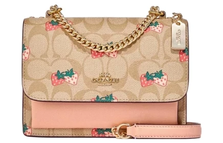 Женская сумка Coach Klare, коричнево-розовая
