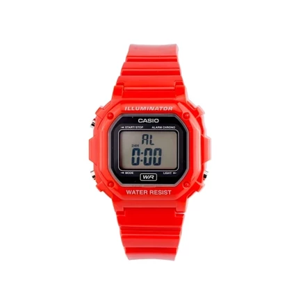 Женские часы Casio F-108WHC-4ACF, красный ремешок
