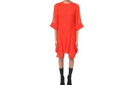 Женское платье Chloé с коротким рукавом, красное