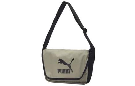 Сумка-мессенджер Puma, унисекс, текстильная, серая
