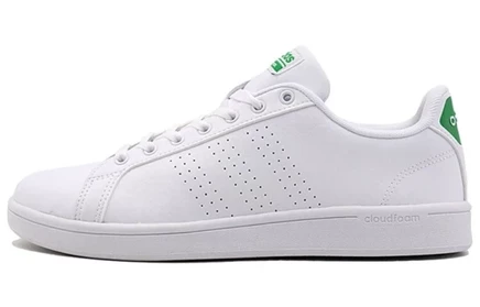 Мужские кроссовки Adidas Cloudfoam Clean, бело-зеленые