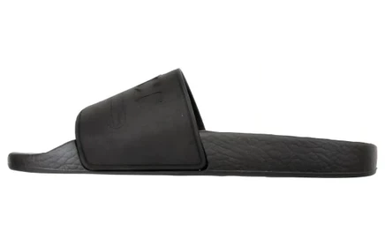 Женские шлепанцы Gucci Logo Rubber Slide, черные