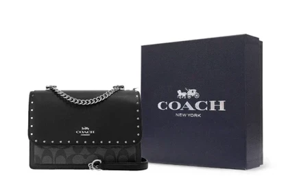Женская сумка Coach Klare, серая и черная