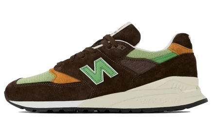 Мужские кроссовки New Balance 998, коричнево-зеленые