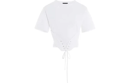 Мужская футболка Mugler Corset Detail, белая