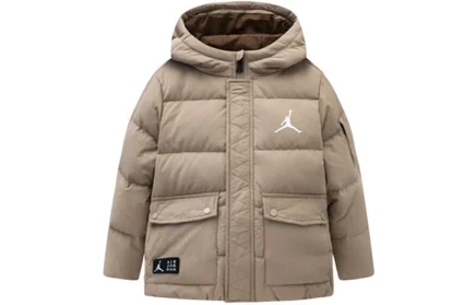 Детская пуховая куртка Jordan Sport Linen, бежевая