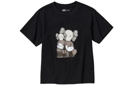 Мужская футболка Uniqlo KAWS X UT с принтом, черная