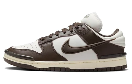 Женские кроссовки Nike Dunk Low Twist, коричнево-белые