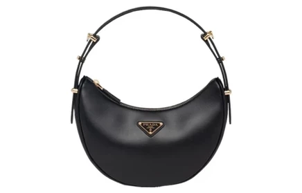Женская сумка Prada Arqué из кожи, черная