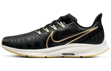 Женские кроссовки Nike Pegasus 36, черно-золотые