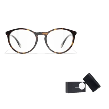 Унисекс оправа для очков Chanel Eye Plate, коричневая