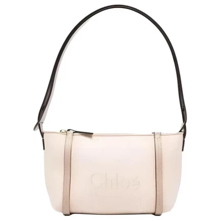 Женская кожаная сумка Chloe, бежевая