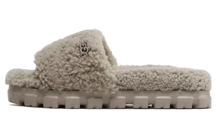 Женские шлёпанцы UGG Cozetta Curly Slide, коричневые