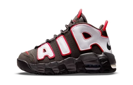 Детские кеды Nike Air More Uptempo PS, серо-красные