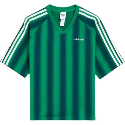 Adidas Originals Loose Linear V-neck T-shirt зеленый