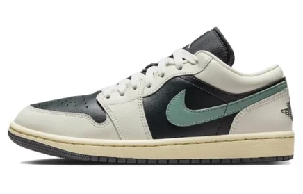 Женские кроссовки Jordan Air Jordan 1 Low, черно-зеленые