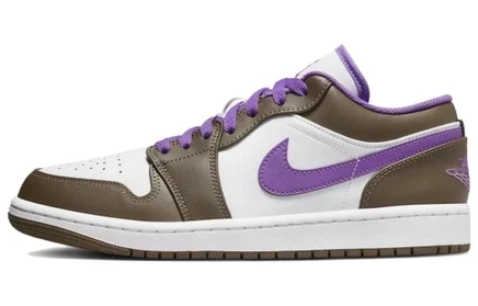 Мужские кроссовки Jordan 1 Low, пурпурно-коричневые