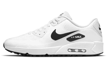 Мужские гольф-кроссовки Nike Air Max 90, белые/черные