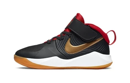 Детские кроссовки Nike Team Hustle D 9, черно-золотые