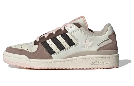 Женские кеды Adidas Forum Low, бело-коричнево-черные