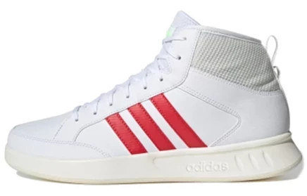 Унисекс высокие кеды Adidas Court80s, бело-красно-серые