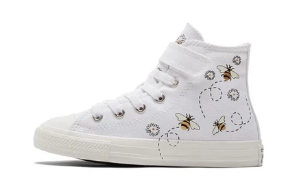 Детские высокие кеды Converse 1V, бело-черные