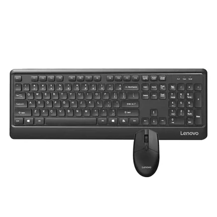 Комплект Lenovo KN102: клавиатура и мышь, черный