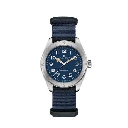 Унисекс часы Hamilton Khaki Field 37 мм, синий циферблат