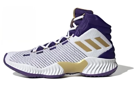 Мужские кроссовки Adidas Pro Bounce 2018, бело-фиолетовые