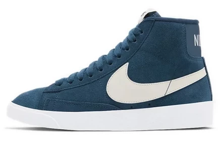 Женские кеды Nike Blazer Mid, синие с белым