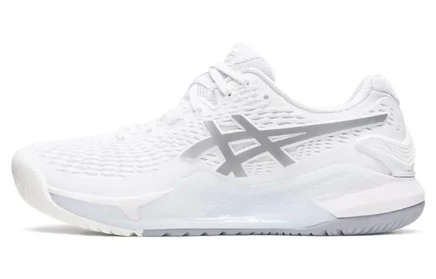 Женские кроссовки Asics Gel Resolution 9, белые с серебристым