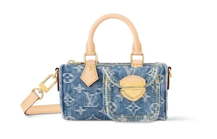 Женская сумка Louis Vuitton Nano Speedy, синяя