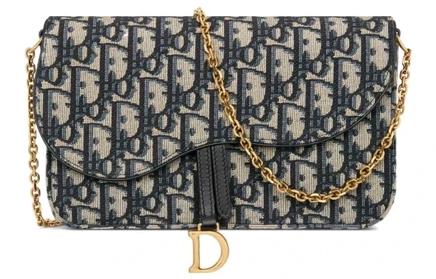 Женский клатч Dior из ткани, синий