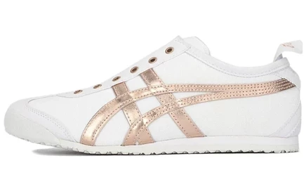Мужские кеды Onitsuka Tiger Mexico 66, бело-золотые