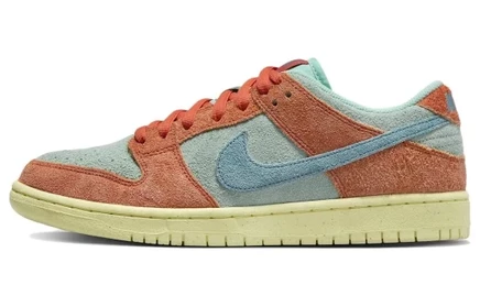 Мужские кроссовки Nike SB Dunk Low, оранжево-зелёные