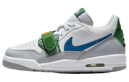 Кеды для девочек Jordan Legacy 312, бело-зеленые