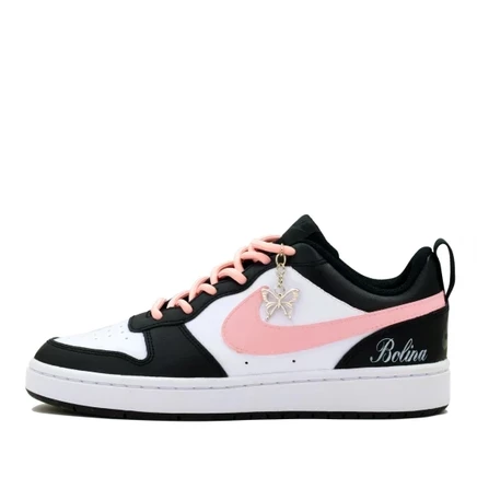 Женские кеды Nike Court Borough, розовые с черным